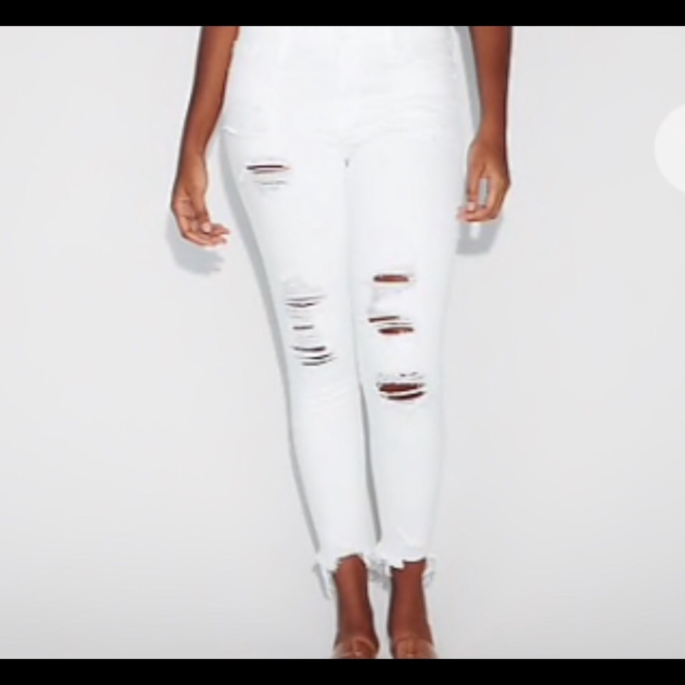 🆕Express distressed white Ankle Legging